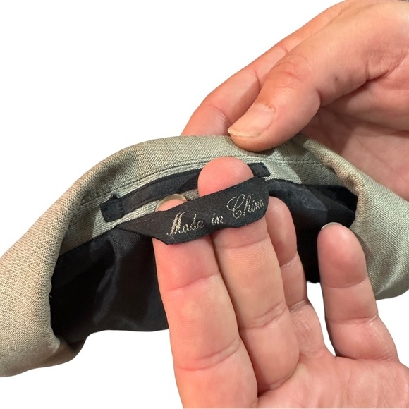 Geno Cappeli Men Light Green Taupe 4 Button Suit Jacket Sz 50L 41” L Blazer Coat - Picture 11 of 14